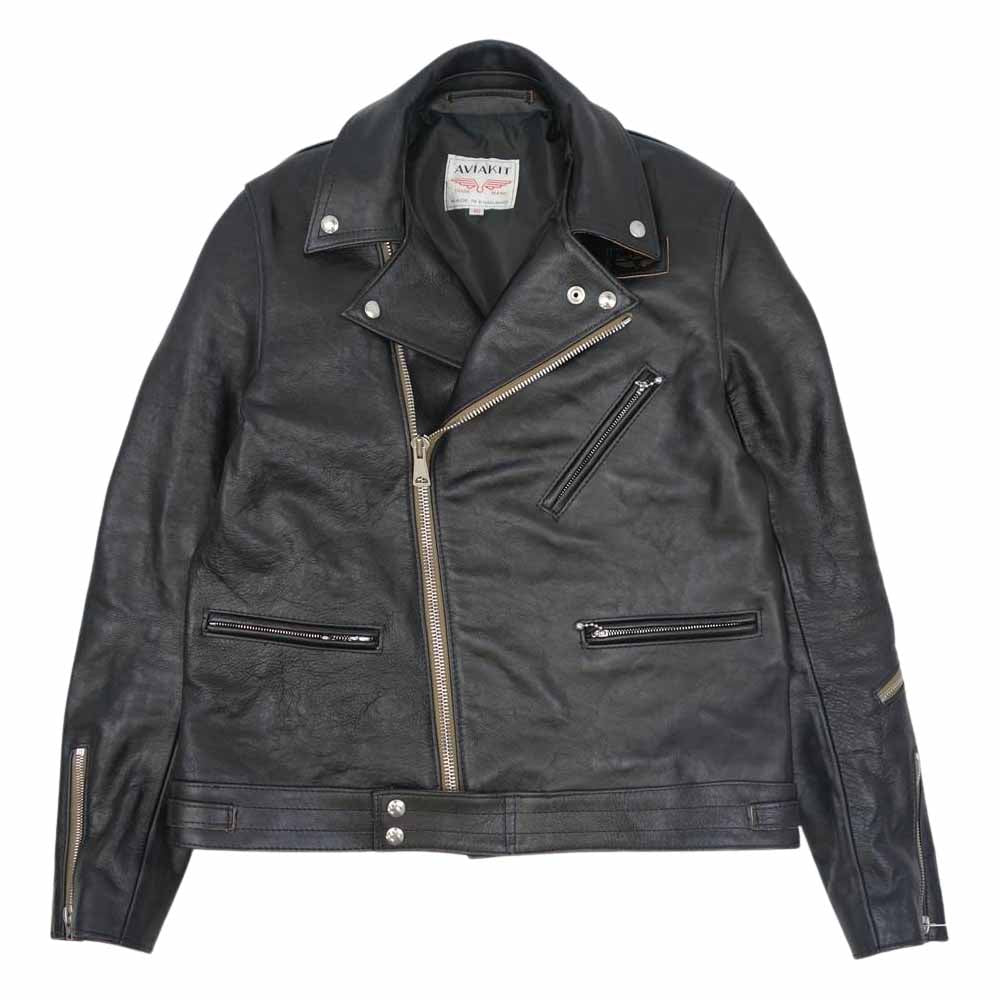 Lewis Leathers ルイスレザー 441T 茶芯 フルベジタブルタンニン CYCLON TF サイクロン タイトフィット カウハイド ベジタン ライダース ジャケット ブラック系 40【新古品】【未使用】【中古】