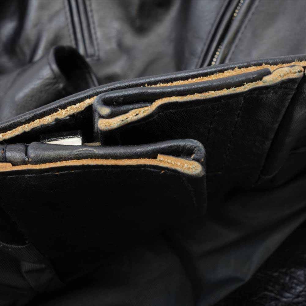 Lewis Leathers ルイスレザー 441T 茶芯 フルベジタブルタンニン CYCLON TF サイクロン タイトフィット カウハイド ベジタン ライダース ジャケット ブラック系 40【新古品】【未使用】【中古】