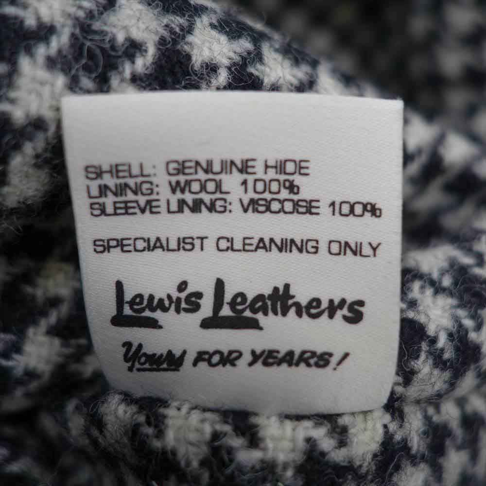 Lewis Leathers ルイスレザー 441T 限定 CYCLON TF THIN HORSEHIDE サイクロン シン ブラック ホース レザー ライダース ジャケット ブラック系 40【新古品】【未使用】【中古】
