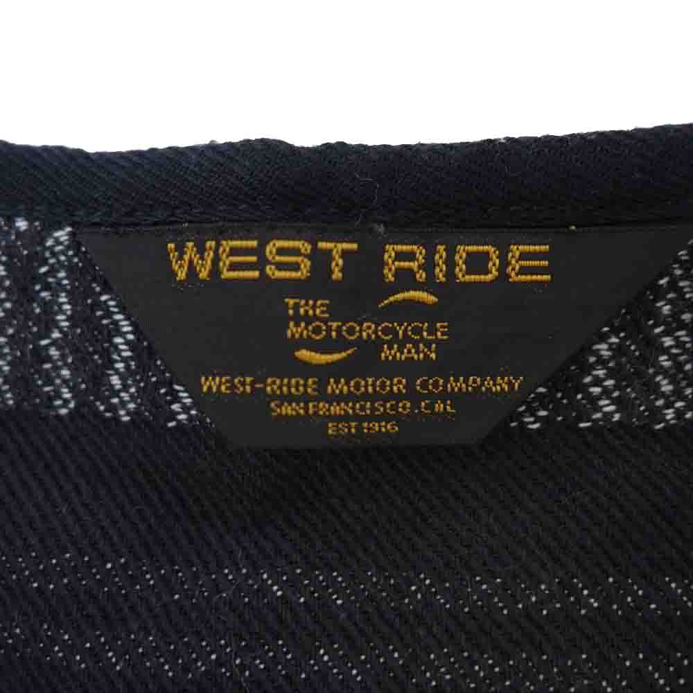 WEST RIDE BLACK SHADOW RUG VEST ラグ ベスト ブラック系 XL【美品】【中古】