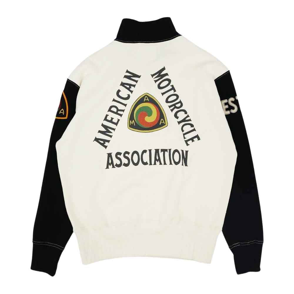 TOY'S McCOY トイズマッコイ AMA ハーフジップ スエット ホワイト系 40【美品】【中古】