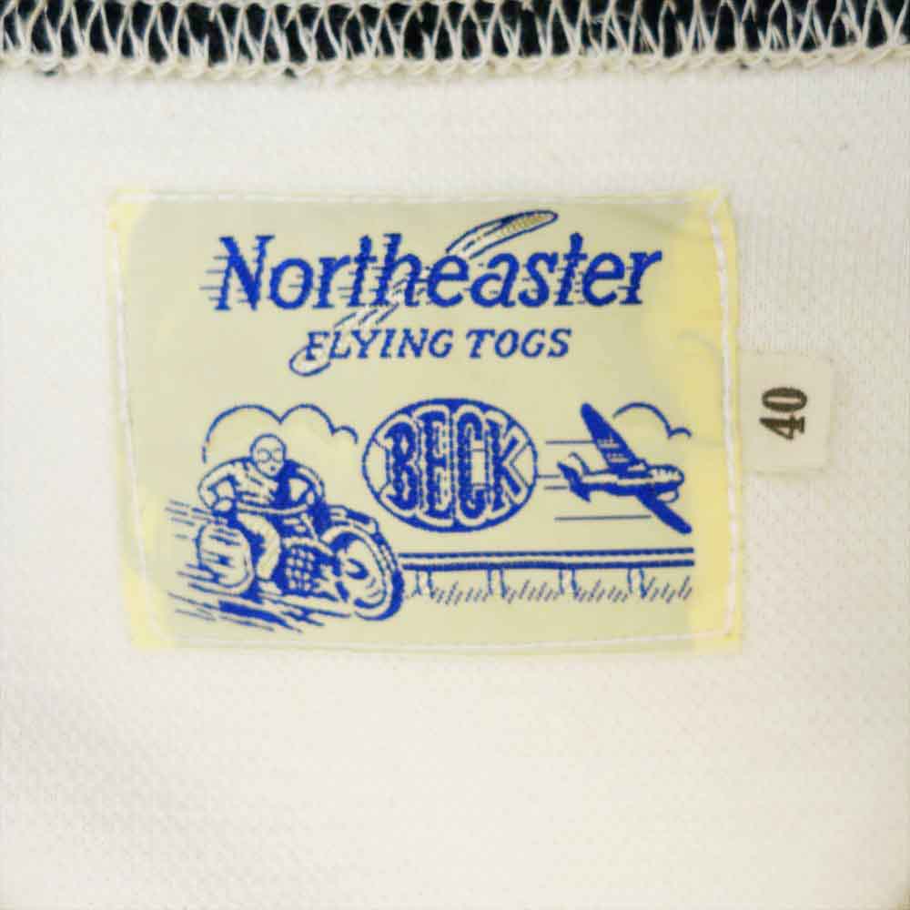 TOY'S McCOY トイズマッコイ AMA ハーフジップ スエット ホワイト系 40【美品】【中古】