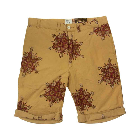 NEPENTHES ネペンテス Beaver ビーバー 英国製 総柄 ショーツ ハーフパンツ ベージュ系 S【中古】