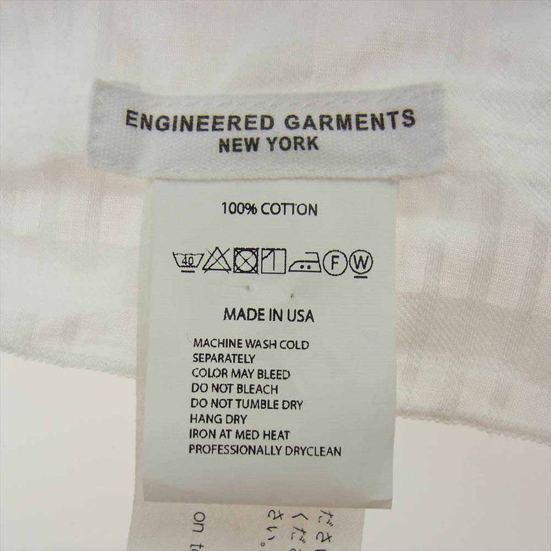 Engineered Garments エンジニアードガーメンツ Long Scarf チェック柄 コットン ロングスカーフ ホワイト系【中古】