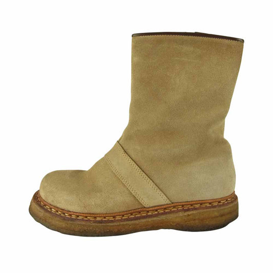 エルレセロ NEPENTHES別注 ネペンテス クロージングブーツ スエード サイドジップ ブーツ ベージュ系 8【中古】