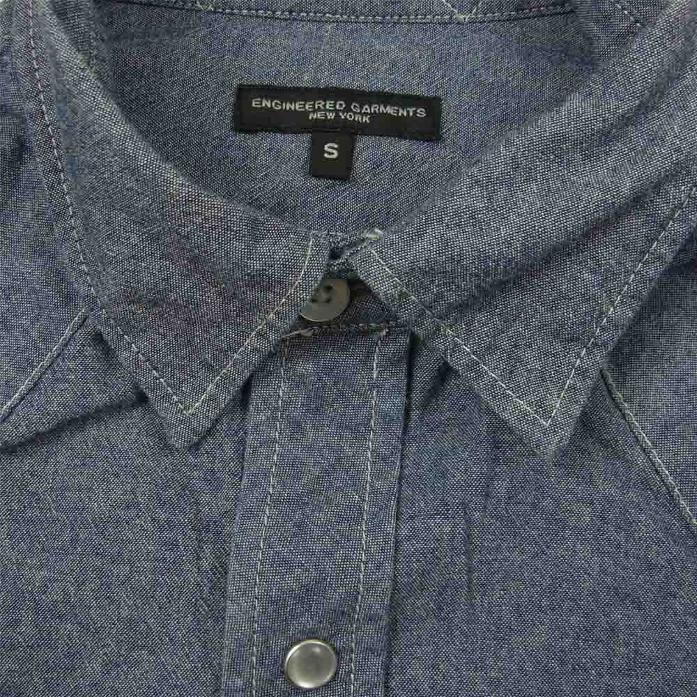 Engineered Garments エンジニアードガーメンツ Western Shirt Cone Chambray コーンシャンブレー ウエスタンシャツ インディゴブルー系 S【中古】