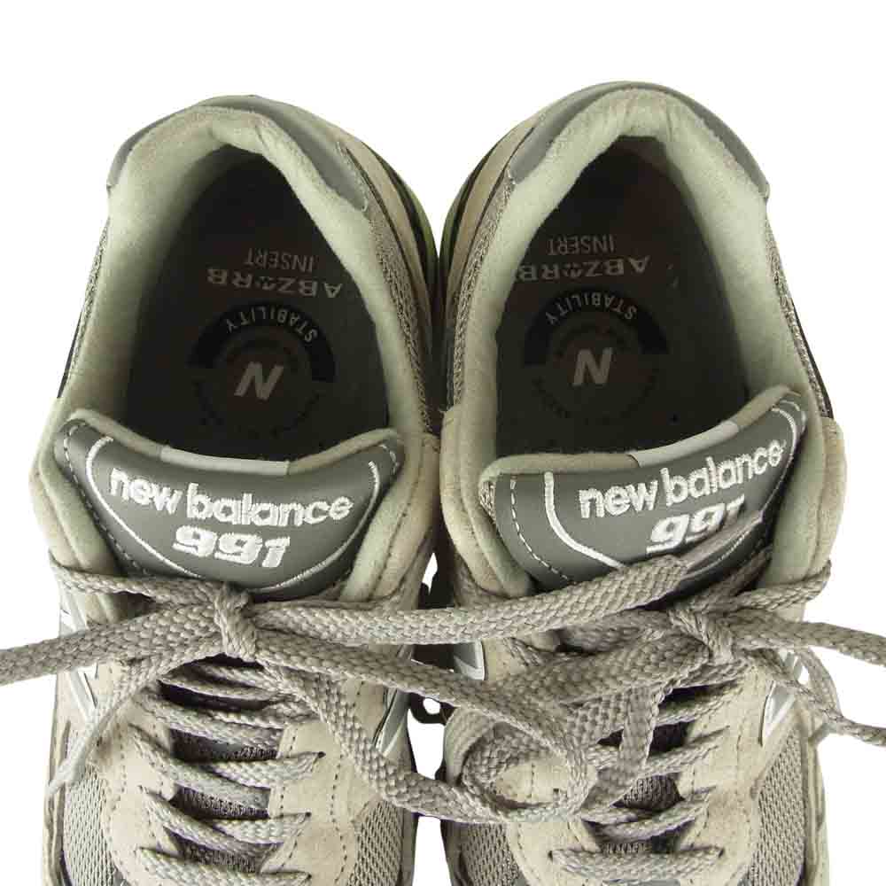 NEW BALANCE ニューバランス M991GL 英国製 20周年記念 ローカットスニーカー  グレー系 25.5㎝【中古】