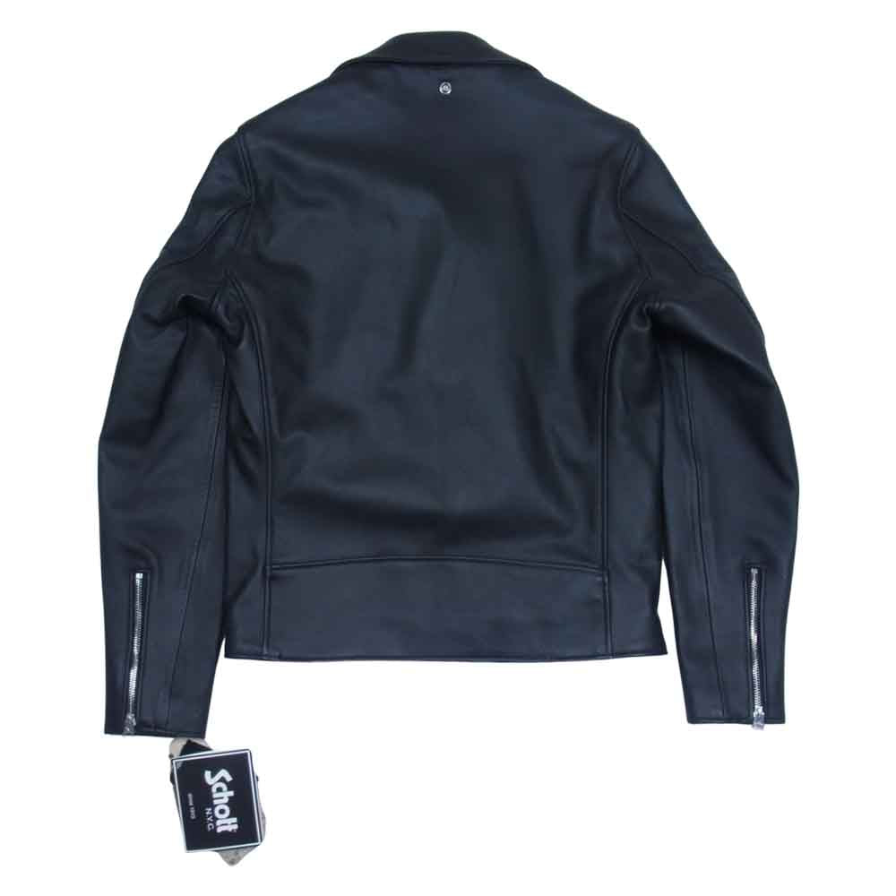 schott ショット 228US LAMB RIDERS JACKET ラム レザー ダブル ライダース ジャケット ブラック系 36【新古品】【未使用】【中古】