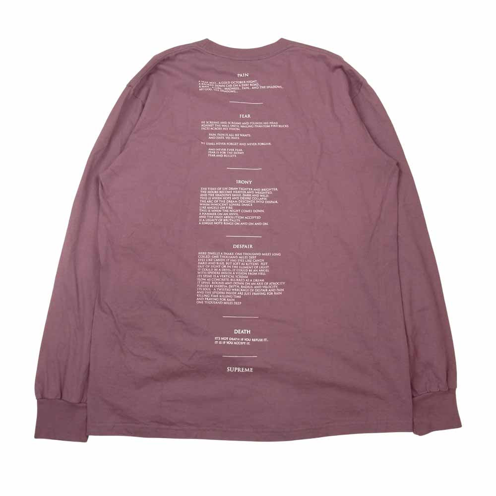 Supreme シュプリーム 21AW The Crow L/S Tee ザ・クロウ 長袖Tシャツ パープル系 M【中古】