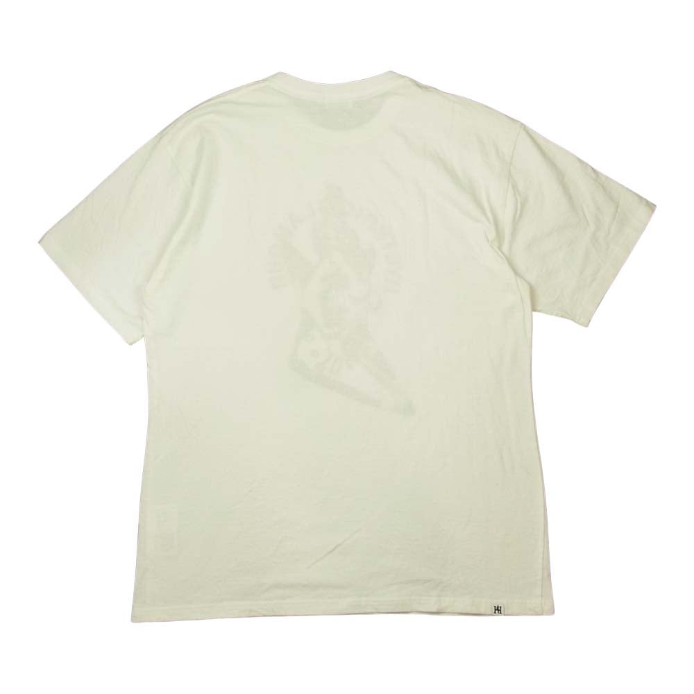 HYSTERIC GLAMOUR ヒステリックグラマー 02212CT04 GUITAR GIRL ギター ガール 刺繍 Tシャツ ホワイト系 L【中古】