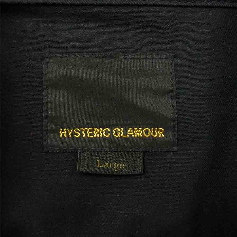 HYSTERIC GLAMOUR ヒステリックグラマー 02201AH17　 ミリタリー ワッペン シャツ ブラック系 L【中古】