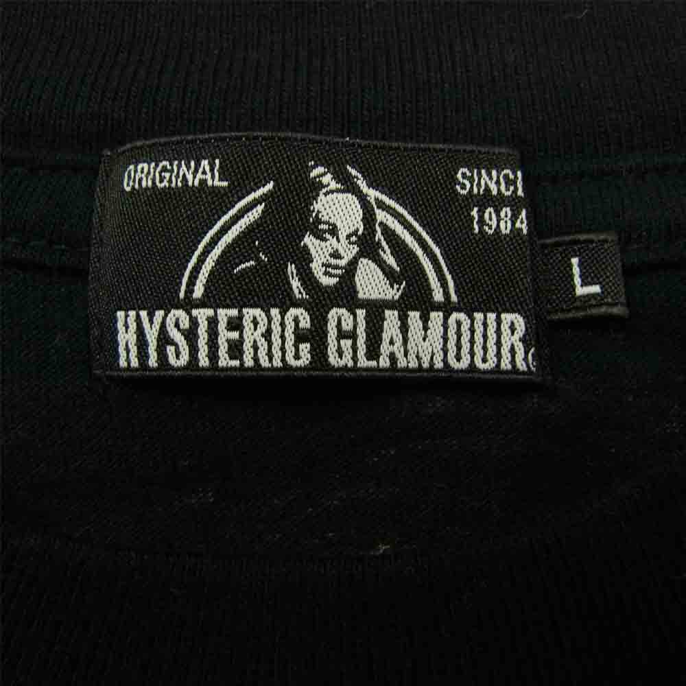 HYSTERIC GLAMOUR ヒステリックグラマー 02202CT17 VIXEN GIRL オーバーサイズ Tシャツ 半袖 ブラック系 L【中古】
