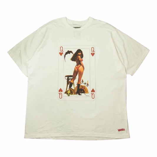 HYSTERIC GLAMOUR ヒステリックグラマー 21AW 06213CT01 THEE HYSTERIC XXX VAMPIRELLA #36 POKER GAME Tシャツ ホワイト系 XL【中古】