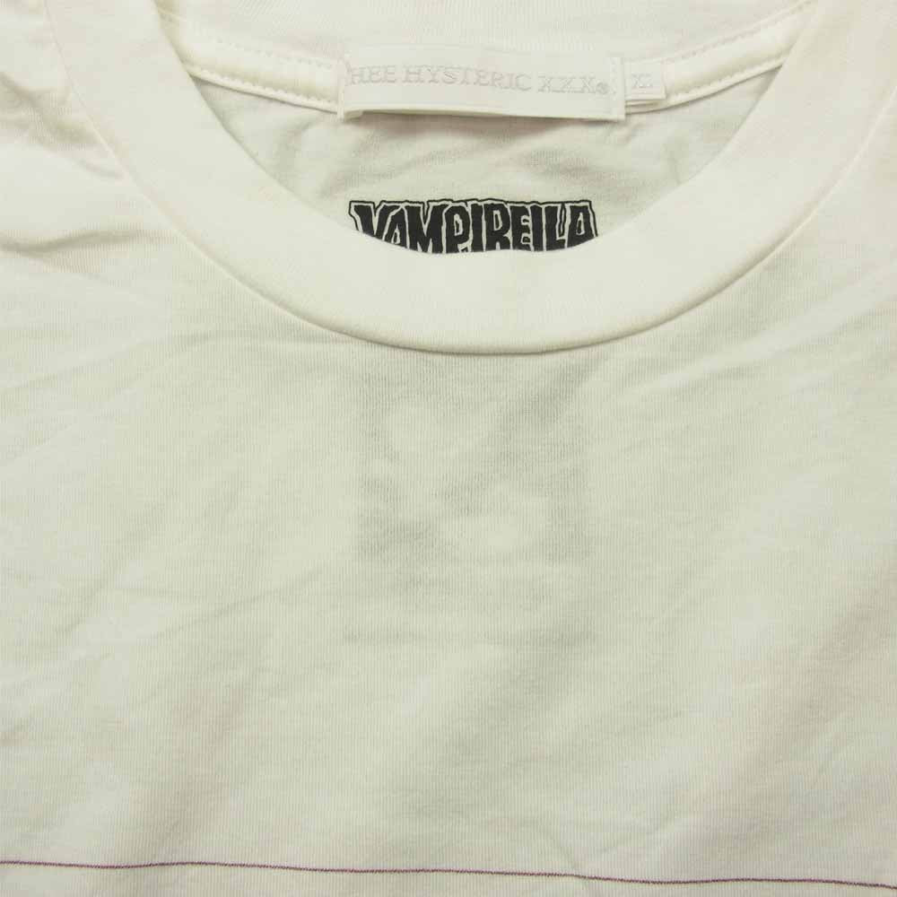 HYSTERIC GLAMOUR ヒステリックグラマー 21AW 06213CT01 THEE HYSTERIC XXX VAMPIRELLA #36 POKER GAME Tシャツ ホワイト系 XL【中古】