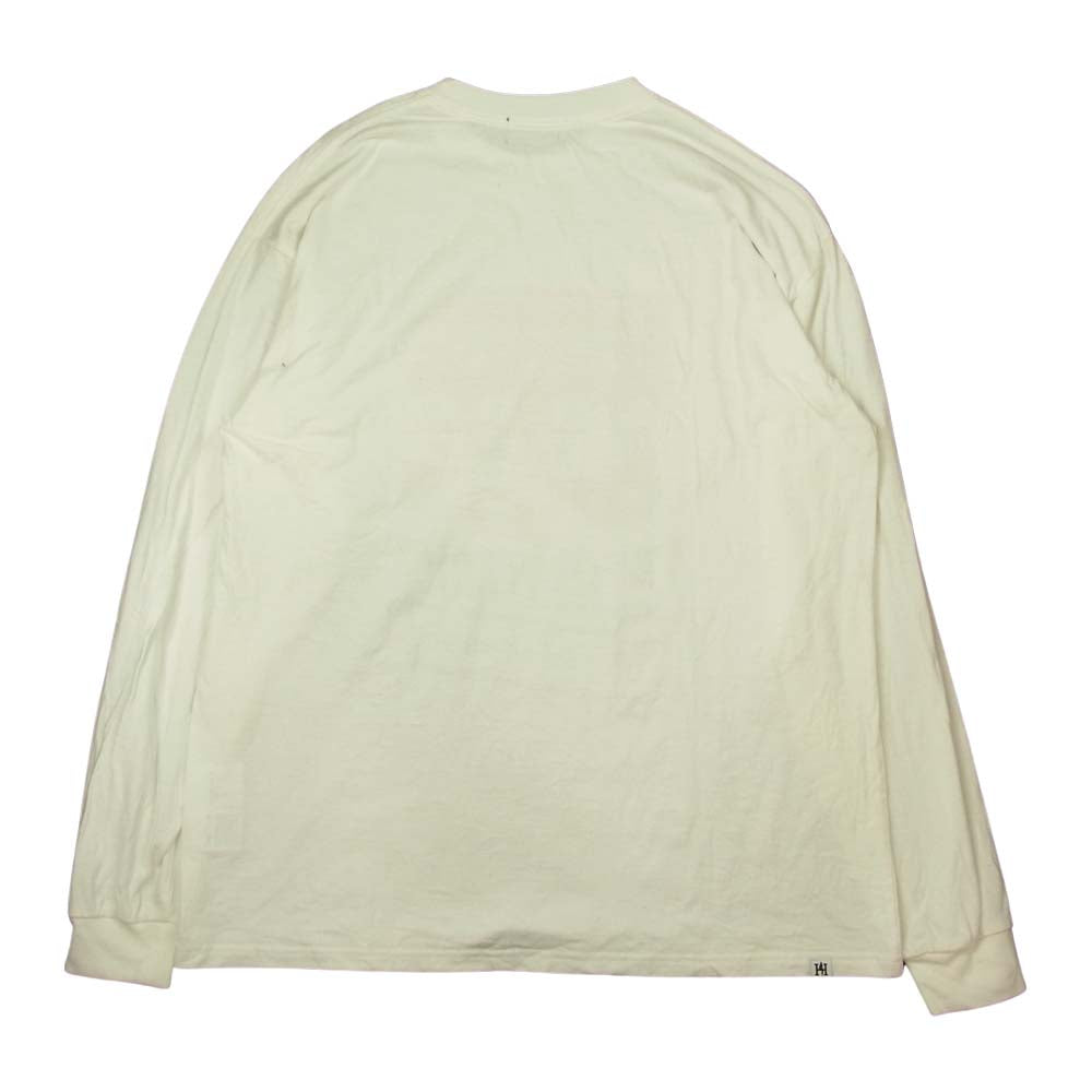 HYSTERIC GLAMOUR ヒステリックグラマー 02213CT10 TAKE IT EASY ベア タバコ Tシャツ 長袖 ホワイト系 L【中古】