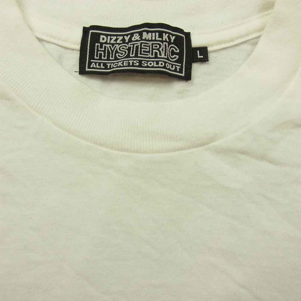 HYSTERIC GLAMOUR ヒステリックグラマー 02213CT10 TAKE IT EASY ベア タバコ Tシャツ 長袖 ホワイト系 L【中古】