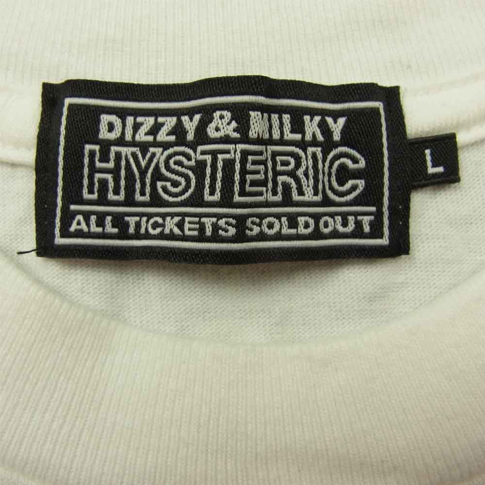 HYSTERIC GLAMOUR ヒステリックグラマー 02213CT10 TAKE IT EASY ベア タバコ Tシャツ 長袖 ホワイト系 L【中古】