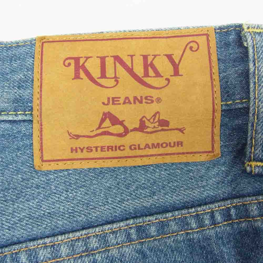HYSTERIC GLAMOUR ヒステリックグラマー 02201AP17 野口強 別注 FANTASY FUCKS ブーツカット ダメージ デニム パンツ インディゴブルー系 34【中古】