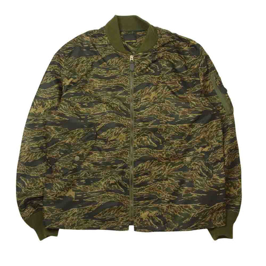 HYSTERIC GLAMOUR ヒステリックグラマー 02211AB07 タイガーカモ HGロゴ L-2B ナイロン ジャケット カーキ系 L【美品】【中古】