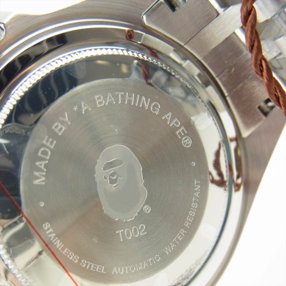 A BATHING APE アベイシングエイプ T002 VINTAGE TYPE 2 BAPEX 時計 シルバー系【新古品】【未使用】【中古】
