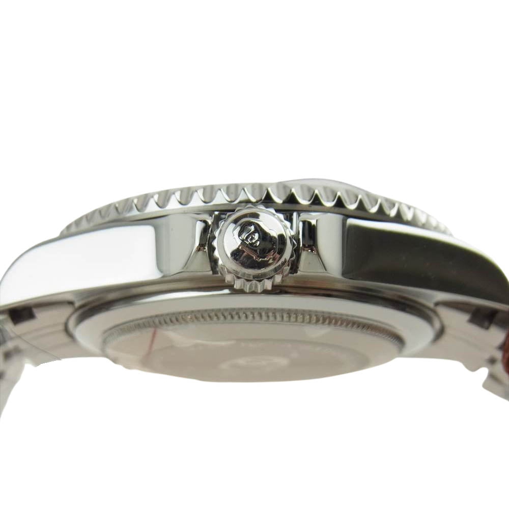 A BATHING APE アベイシングエイプ T002 VINTAGE TYPE 2 BAPEX 時計 シルバー系【新古品】【未使用】【中古】
