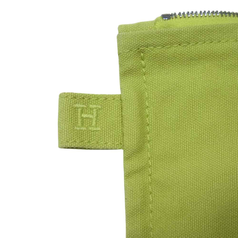 HERMES エルメス ボラボラポーチ フラット ポーチ クラッチ バッグ ライトグリーン系【中古】