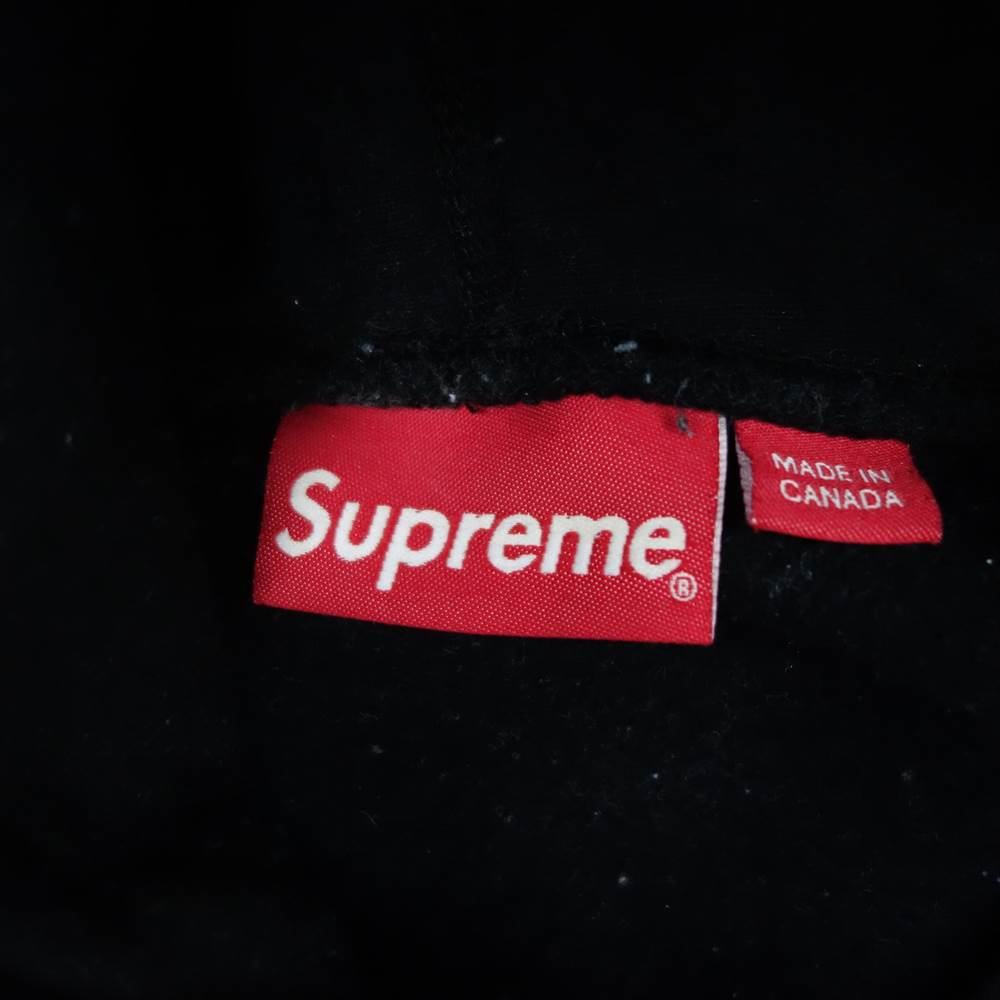Supreme シュプリーム 18AW Classic Script Hooded Sweatshirt クラシック スクリプト ロゴ フーデッド スウェットシャツ パーカー ブラック系 M【中古】