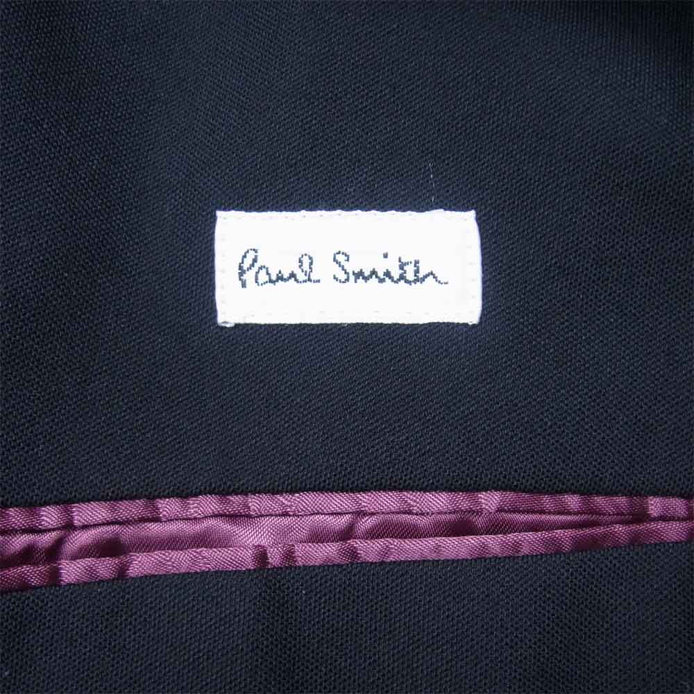 Paul Smith ポール・スミス ダイヤ柄シルク ラペル切替 スモーキング テーラードジャケット ブラック系 XL【中古】