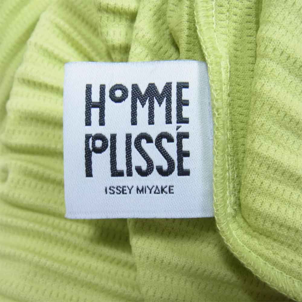 ISSEY MIYAKE イッセイミヤケ HOMME PLISSE オムプリッセ HP01JK111 プリーツ加工 長袖 カットソー ライトグリーン系 2【美品】【中古】