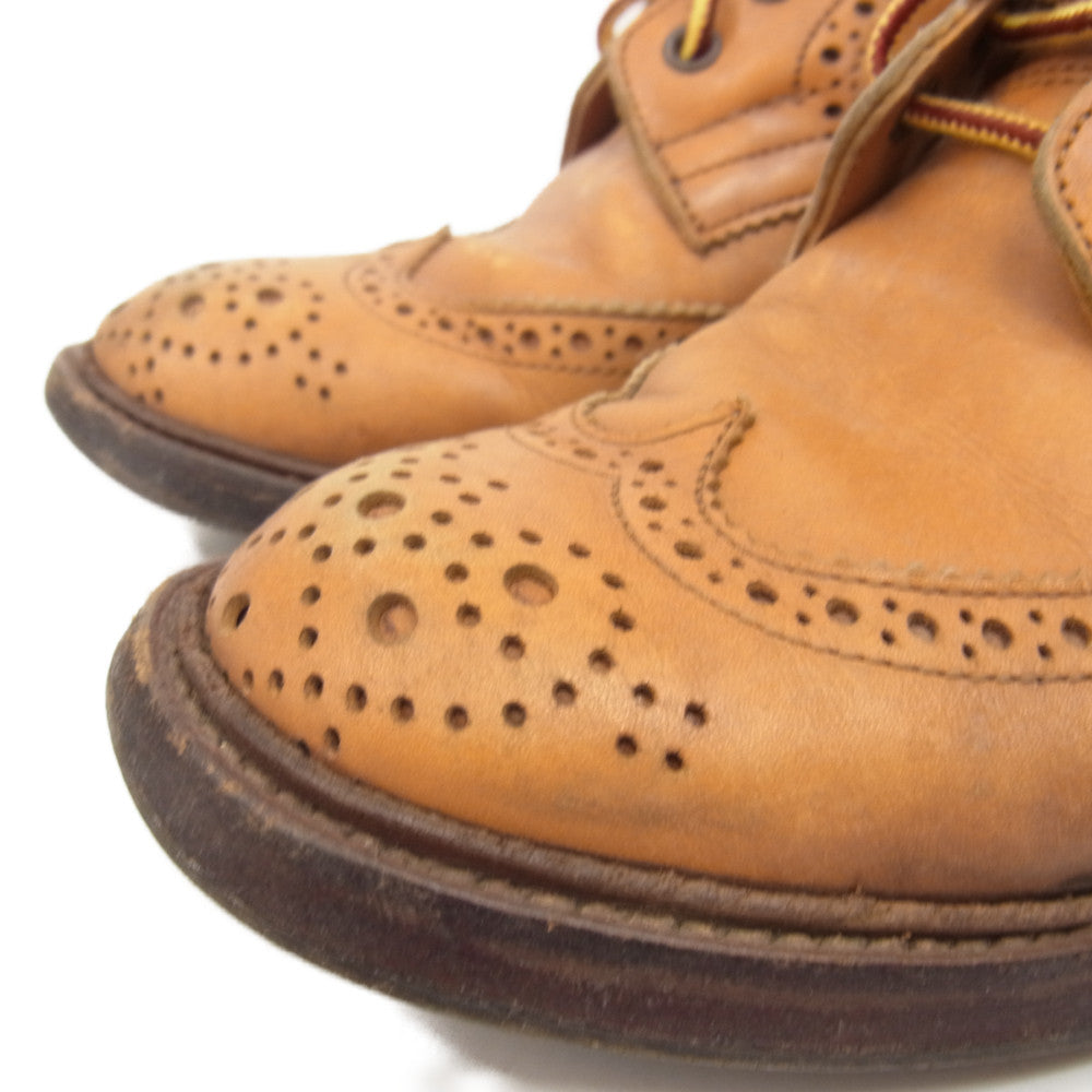Tricker's トリッカーズ LS180 ウィングチップ カントリー ブーツ キャメル ブラウン系 5【中古】