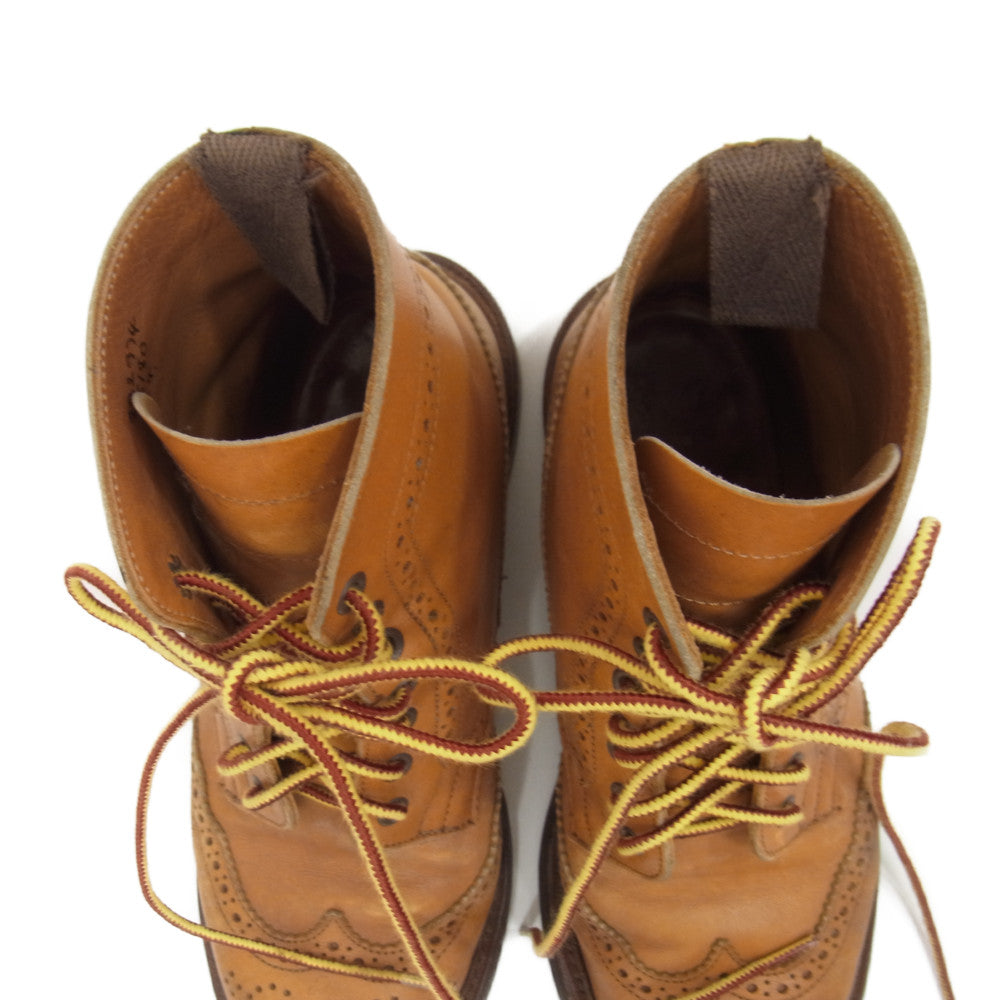Tricker's トリッカーズ LS180 ウィングチップ カントリー ブーツ キャメル ブラウン系 5【中古】