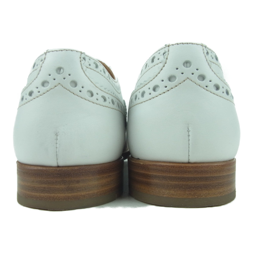 CHURCH'S チャーチ BURWOOD バーウッド ウィングチップ レザー シューズ イタリア製 ホワイト系 37【中古】