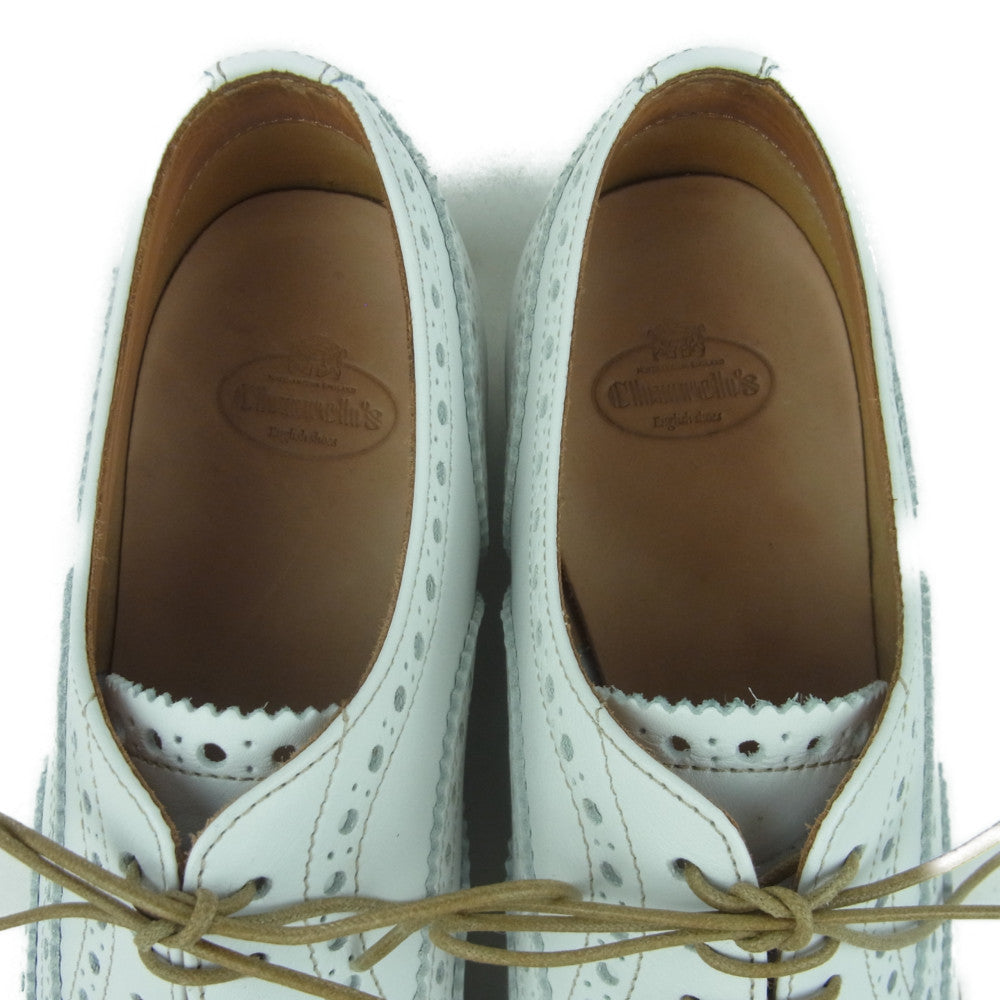 CHURCH'S チャーチ BURWOOD バーウッド ウィングチップ レザー シューズ イタリア製 ホワイト系 37【中古】