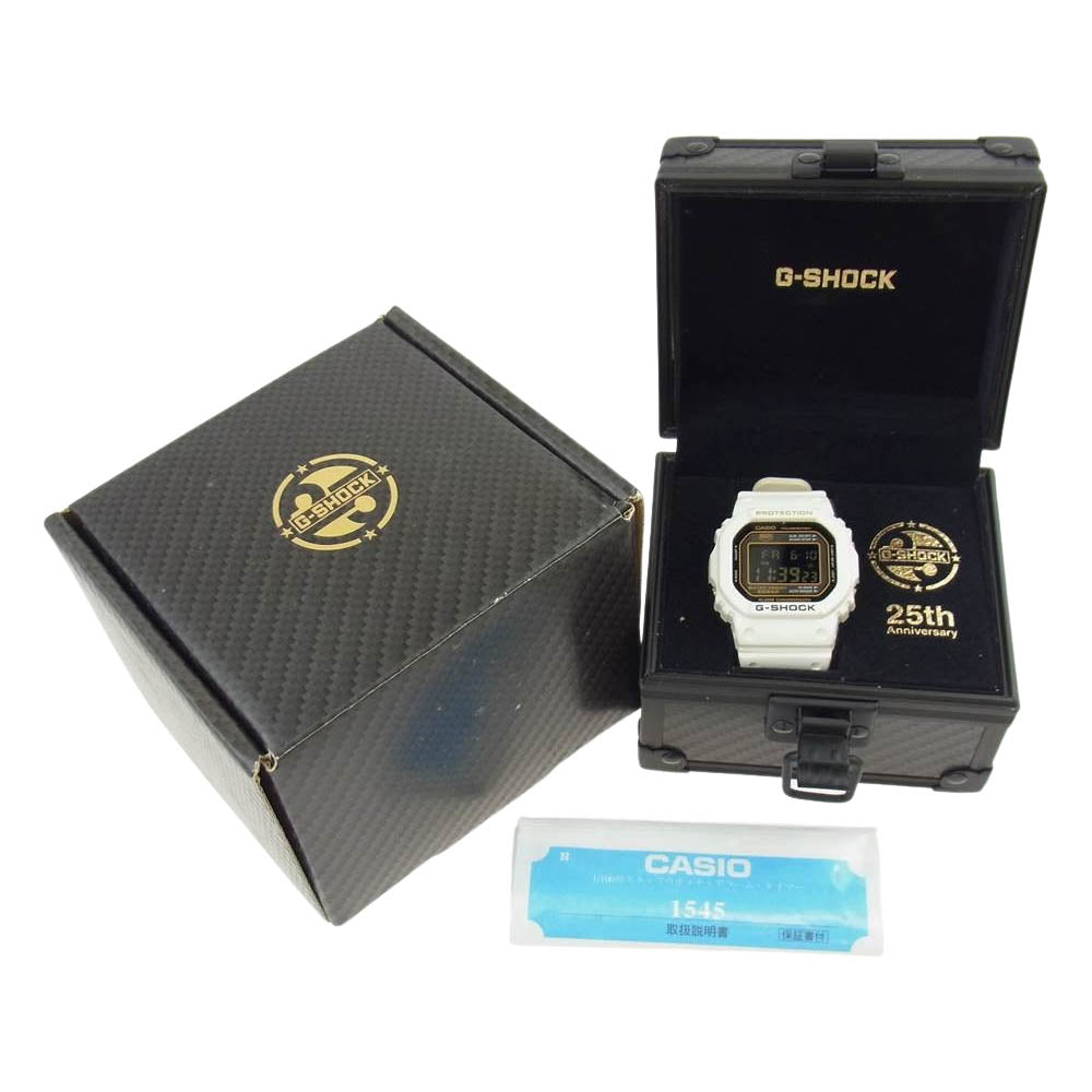G-SHOCK ジーショック DW-50258-7JF 25周年モデル ライジング ホワイト 時計 ホワイト系【中古】