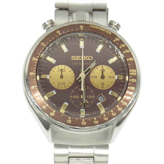 SEIKO セイコー SCEB015　 SPIRIT SMART スピリット スマート クロノグラフ 時計 茶馬 シルバー系【美品】【中古】