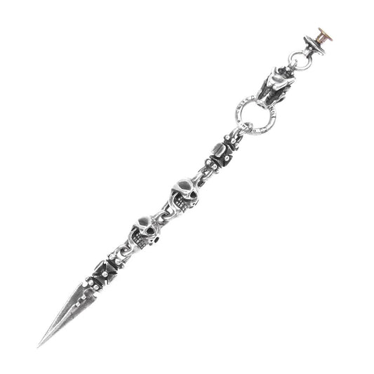 TRAVIS WALKER トラヴィスワーカー 2 スカル ダガー ガーゴイル ウォレットハンガー シルバー系【中古】
