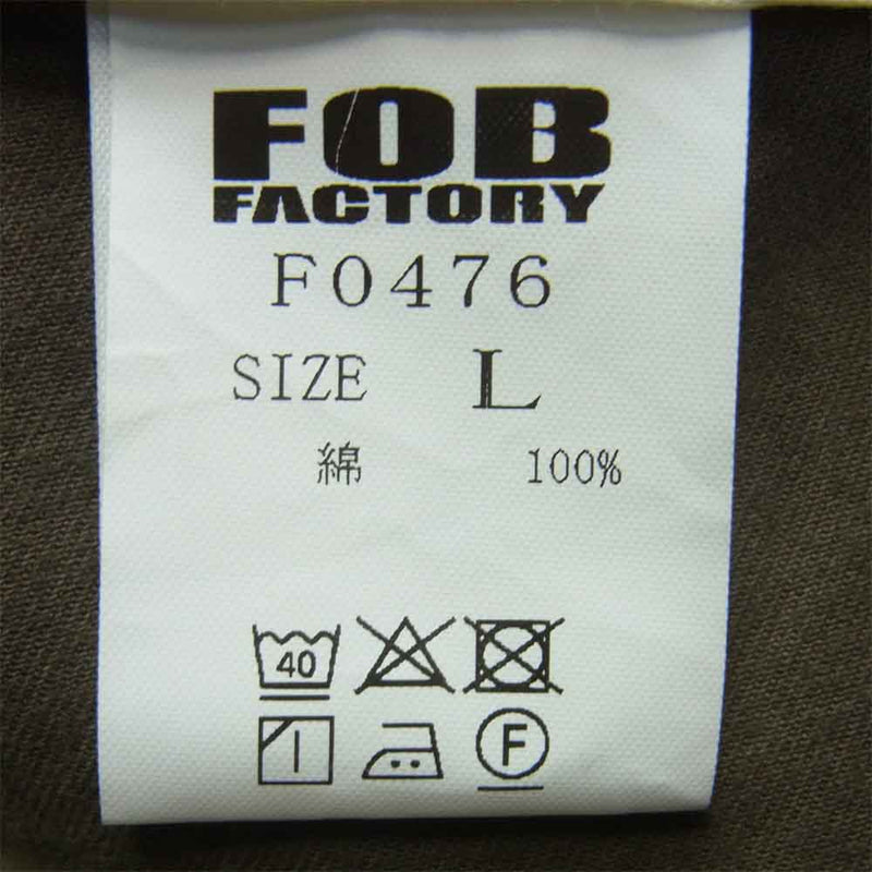 FOB FACTORY エフオービーファクトリー F0476 チノ トラウザー パンツ コットン 日本製 グレー系 L【中古】