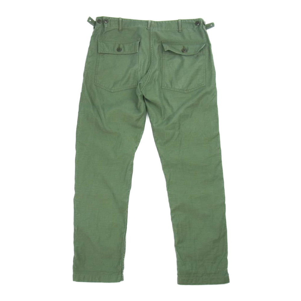 orSlow オアスロウ ベイカー ファティーグ パンツ コットン 日本製 カーキ系 L【中古】
