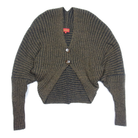 Vivienne Westwood ヴィヴィアンウエストウッド RED LABEL レッドレーベル オーブボタン ドルマン スリーブ カーディガン ブラウン系 2【中古】