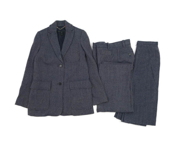 MARC BY MARC JACOBS マークバイマークジェイコブス スカート パンツ 2B テーラード ジャケット 3点 セットアップ ダークグレー系 XS スカート2　ボトムス0【中古】