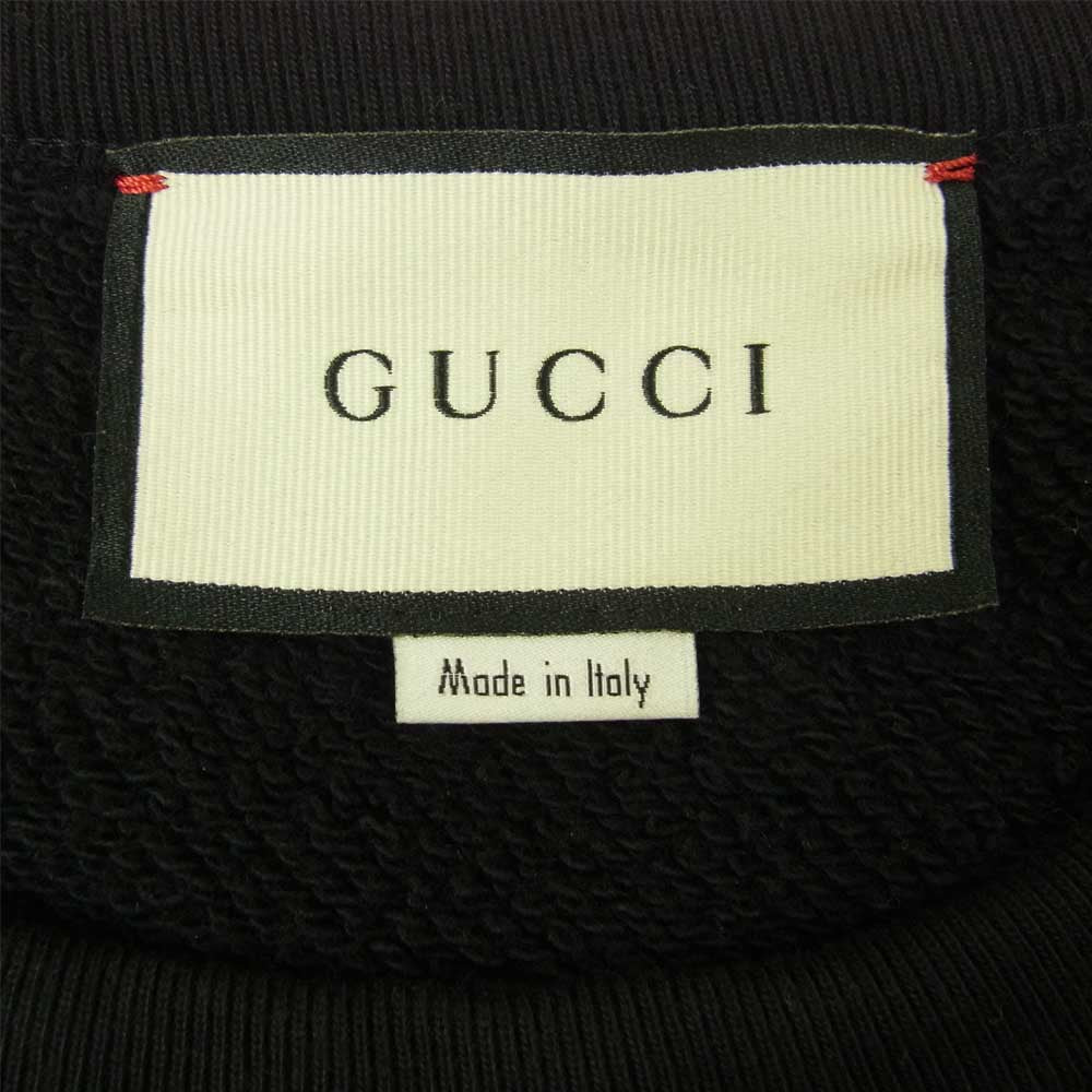 GUCCI グッチ 19SS  475532 XJAOI  リップ マウス プリント スウェット トレーナー ブラック系【中古】
