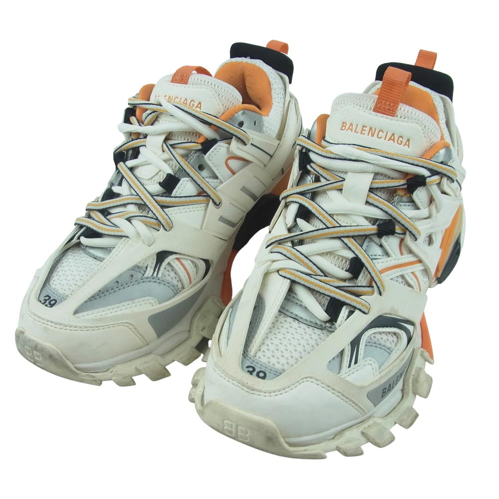 BALENCIAGA バレンシアガ 18AW 542023 TRACK TRAINERS トラック トレーナー ダッド ロー スニーカー オフホワイト系 26cm【中古】