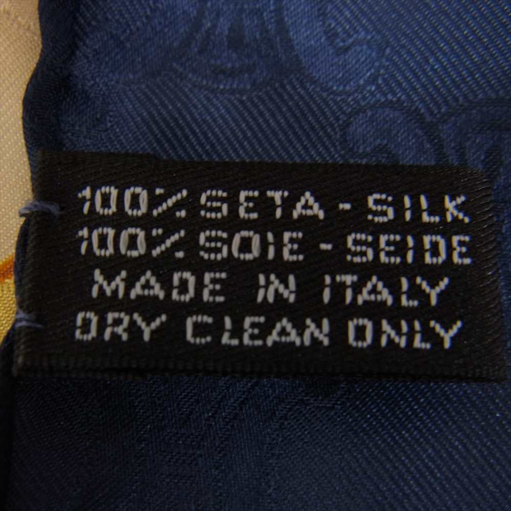 CELINE セリーヌ シルク マカダム 馬具 スカーフ ネイビー系【中古】