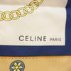 CELINE セリーヌ シルク 馬具 スカーフ ブルー ネイビー系【中古】