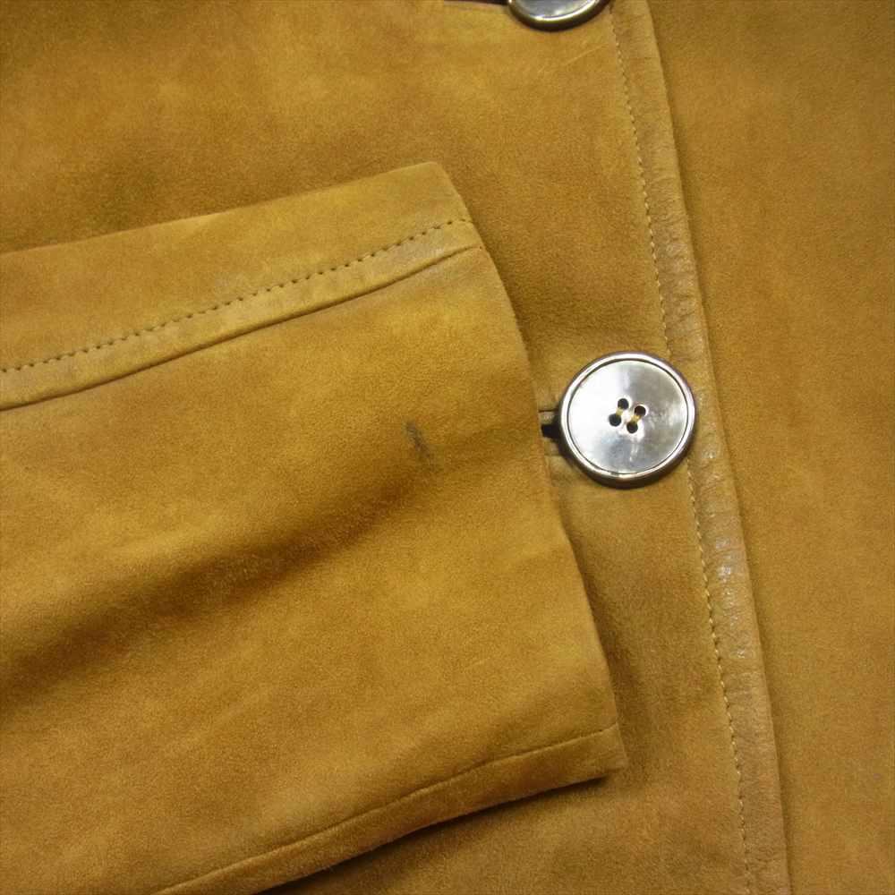 PRADA プラダ 国内正規品 ラムレザー ロング コート イタリア製 ブラウン系 38【中古】