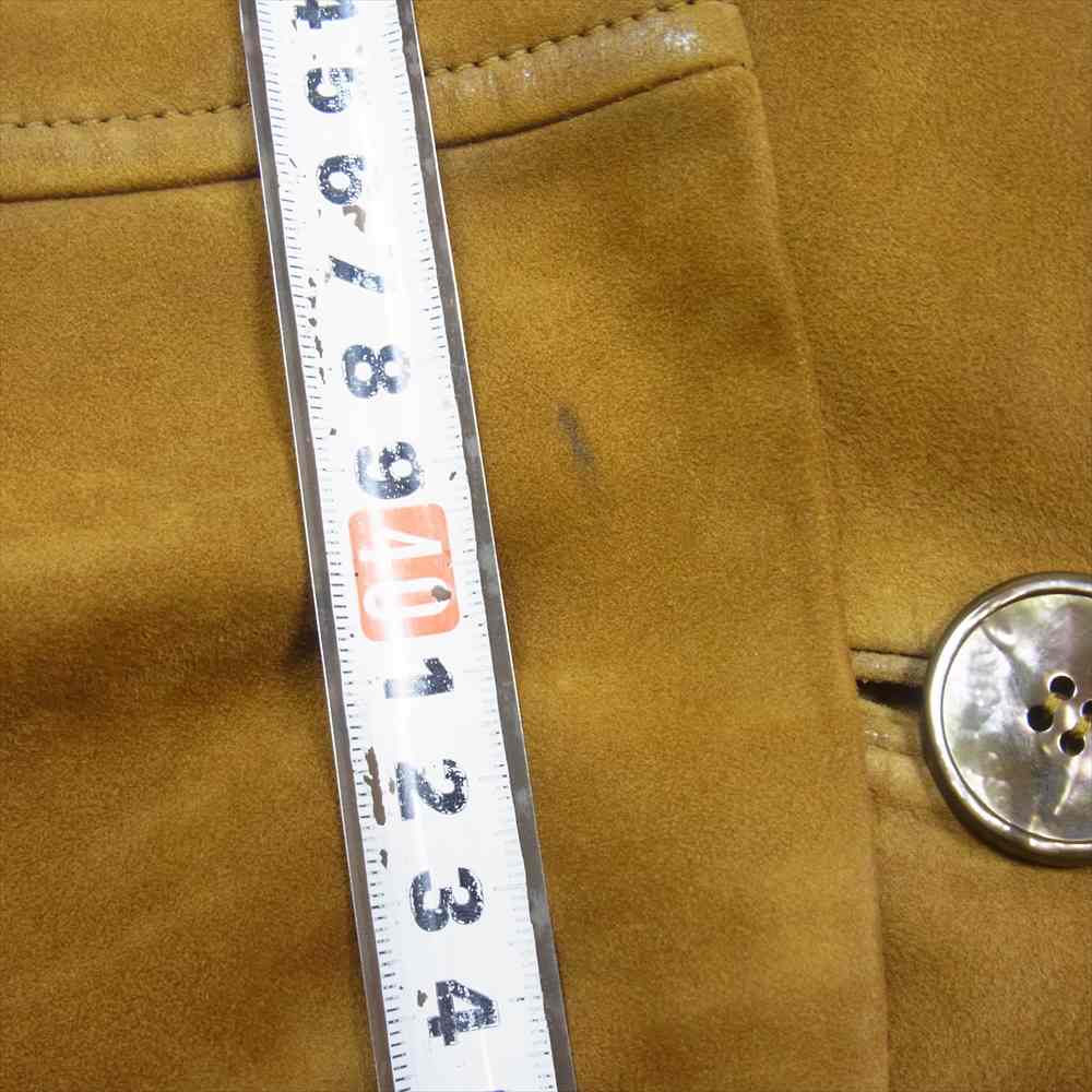 PRADA プラダ 国内正規品 ラムレザー ロング コート イタリア製 ブラウン系 38【中古】