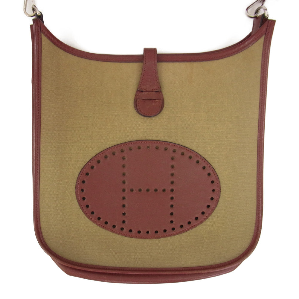 HERMES エルメス エヴリン2 PM トワルオフィシエ シルバー金具 □K刻印 レッド系【中古】