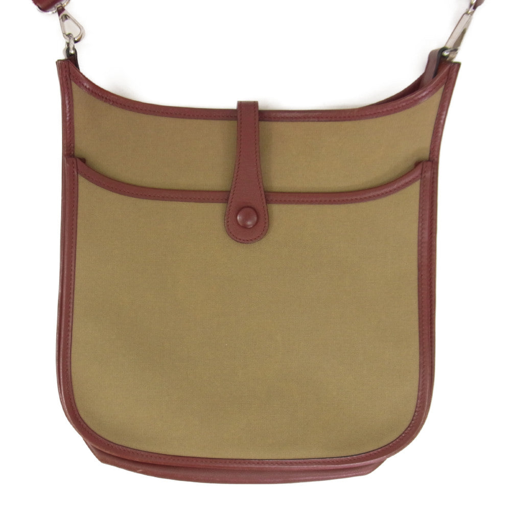 HERMES エルメス エヴリン2 PM トワルオフィシエ シルバー金具 □K刻印 レッド系【中古】
