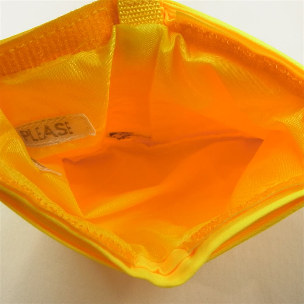 PLEATS PLEASE プリーツプリーズ イッセイミヤケ プリーツ加工 トライアングル ポーチ イエロー イエロー系【美品】【中古】