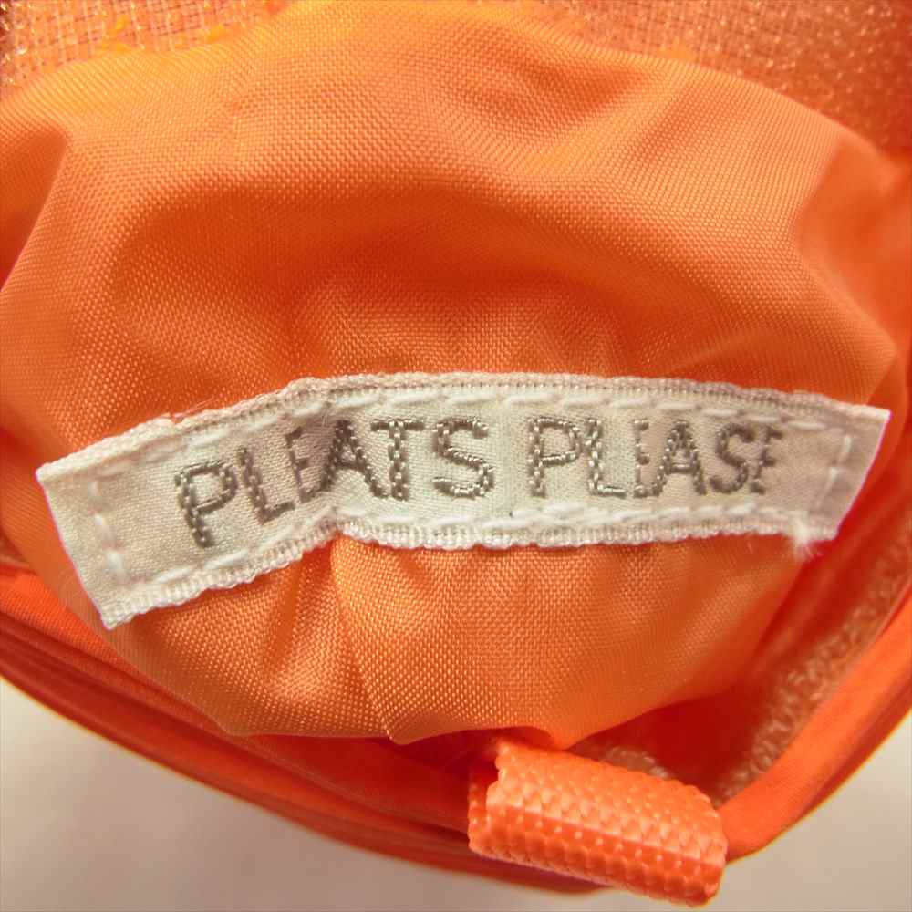 PLEATS PLEASE プリーツプリーズ イッセイミヤケ プリーツ加工 トライアングル ポーチ レッド レッド系【美品】【中古】